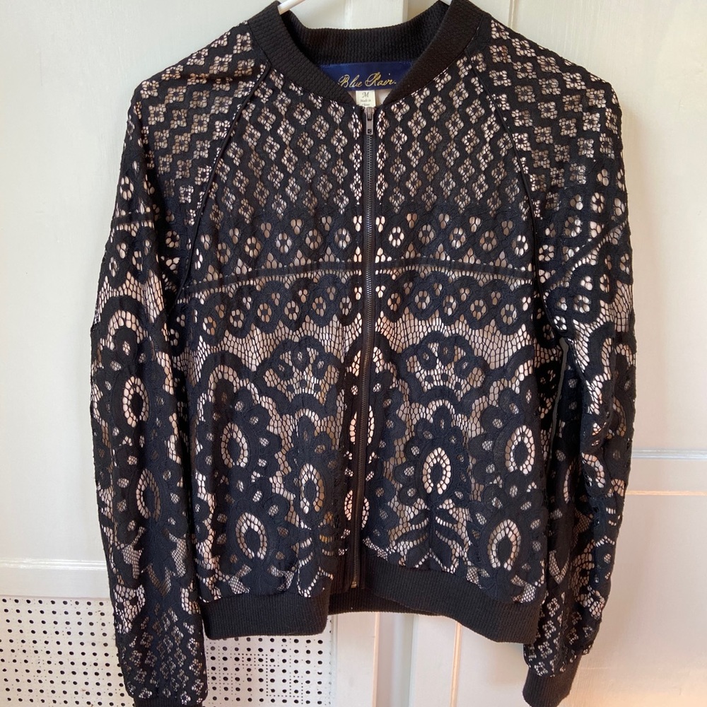 Black and Tan eyelet blazer.